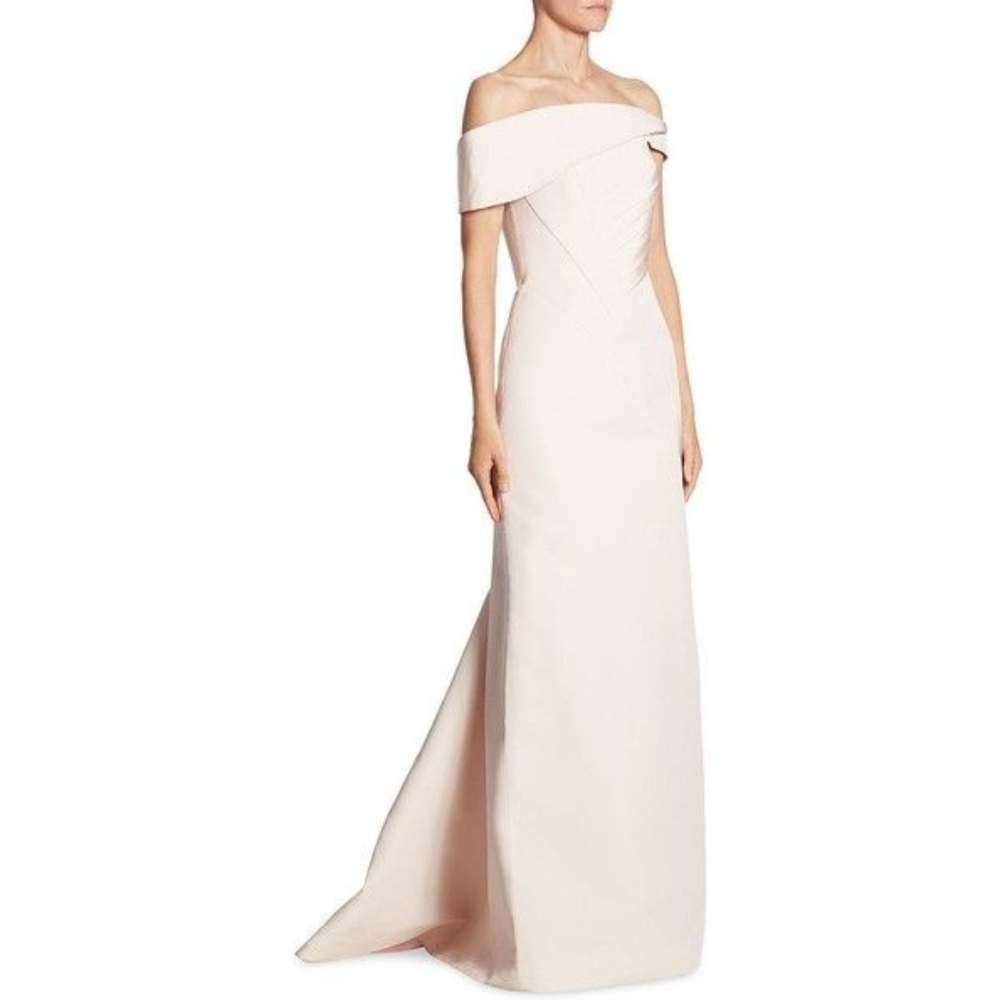 $5,200 RUBIN SINGER STUNNING BLUSH PINK SILK EVENING RUNWAY DRESS GOWN US 6